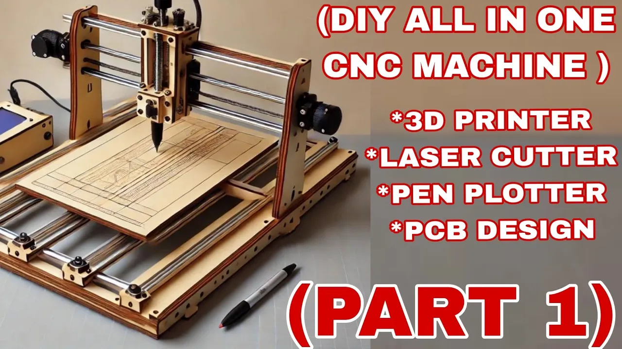 Make A Universal CNC Machine At home :- DIY 3D printer/Laser cutting/PCN milling All In One Machine