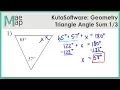 KutaSoftware Geometry - Triangle Angle Sum Part 1