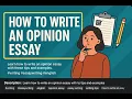 How to Write an Opinion Essay
