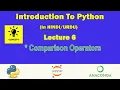 Introduction to Python in Urdu-Hindi Comparison Operators in Python Lec-6