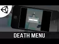 Unity 2017 - Death menu and animation