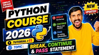 Break Continue Pass Statement in Python Explained Python Tutorial for Beginners