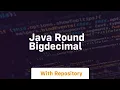 java round bigdecimal