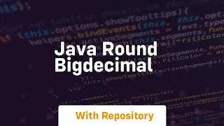 java round bigdecimal