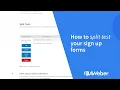 How to split test a sign up form
