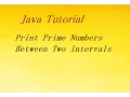 Java Program to Display Prime Numbers Between Two Intervals
