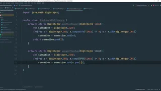 Project Euler Question 6 solution in Java Sum square difference