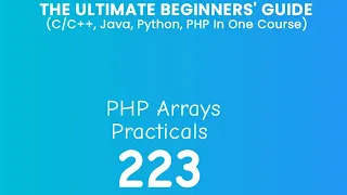 223 PHP Arrays Practicals