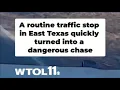 High-speed chase in east Texas ends with crash foot pursuit and fraud arrest