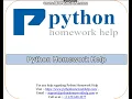 Python Homework Help