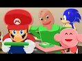 Baldi vs Mario and his friends Sonic and Kirby