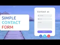 Contact us form Design Using HTML and CSS