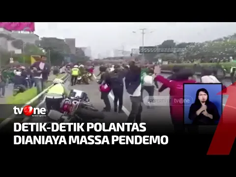 Terluka Dibagian Kepala dan Dada, Polisi Dianiaya Pengunjuk Rasa