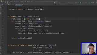 Advent of Code 2023 Day 4 Python Solution