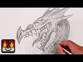 How To Draw a Mythical Dragon Sketch Tutorial