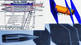 Yamato vs Iowa class battleship Armor Penetration Simulation