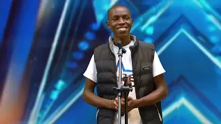 golden buzzer george from nairobi kenya africa sings an amazing worship song in agt 2023
