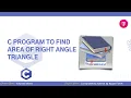 c program to find area of right angled triangle