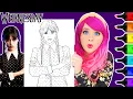 Coloring Wednesday Addams Coloring Page Ohuhu Art Markers