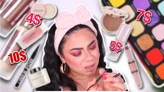 مكياج كامل بأرخص منتجات لقيتهم انصدمت من النتيجة 