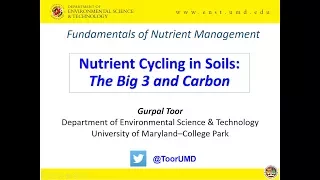 Nutrient Cycling - Fundamentals of Nutrient Management 2017