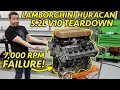 Lagu BLEW UP AT 7K RPM! 2018 Lamborghini Huracan Performante 5.2L V10 Teardown. Catastrophic Failure!