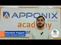Testimonial from Shivashish Prajapati on Python Full Stack Developer at Apponix Technologies-