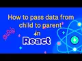 Pass data from child to parent in React Interview question