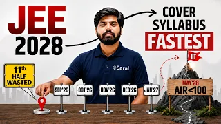 JEE 2028 : FASTEST Way to Cover Syllabus & get AIR 100 from September 🔥| JEE 2028 Roadmap 🔥| eSaral