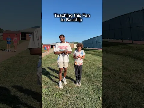 Hero Teaches Fan to Backflip!
