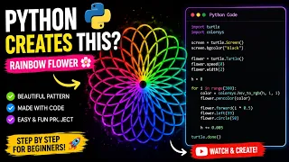 Python Creates This Beautiful Rainbow Flower