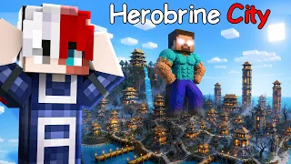 I Found A SECRET Herobrine City In Minecraft
