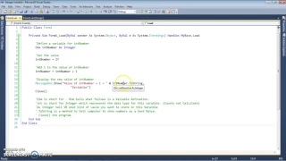 Visual Basic 1 Beginning Integer Math - x
