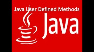 14 Java User Defined Methods