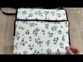 Fisyme Floral Blue Zipper Binder - Awesome zippered binder with a shoulder strap