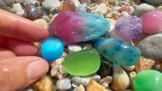 Are colorful crystal balls valuable? They are scattered all over the beach.