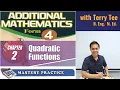 FORM 4 ADD MATH KSSM TEXTBOOK CHAPTER 2 QUADRATIC FUNCTION MASTERY PRACTICE