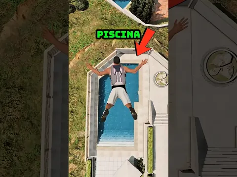 Se Cair de MUITO ALTO Dentro de uma PISCINA nos Jogos GTAs! 🤯 #gta #shorts