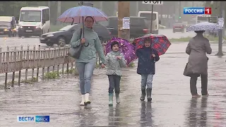 На Омск надвигается ливень