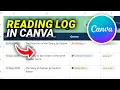 How To Make a Reading Log in Canva Fast