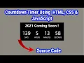 How To Make Countdown Timer Using HTML CSS JavaScript WebHak5