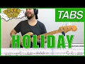 Holiday bass tabs cover Green Day PLAYALONG