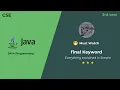 Final Keyword in Java Variable Method Class Explained with Examples