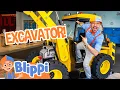 Blippi Visits the Excavator Indoor Playground Construction s for Kids