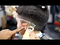 FULL LENGTH HAIRCUT TUTORIAL STEP BY STEP MID FADE COMBOVER HARD PART BLOWDRY STYLE