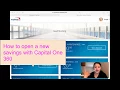 How To Open A New Savings with Capital One 360