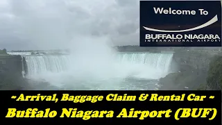 Buffalo Niagara Airport - Arrival Baggage Claim Rental Car Walkthrough 2023