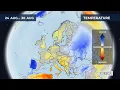 Monthly temperature forecast for Europe 2026