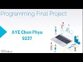 11219237 AYE Chan Phyu Work-From-Home Hack by Python Final Project