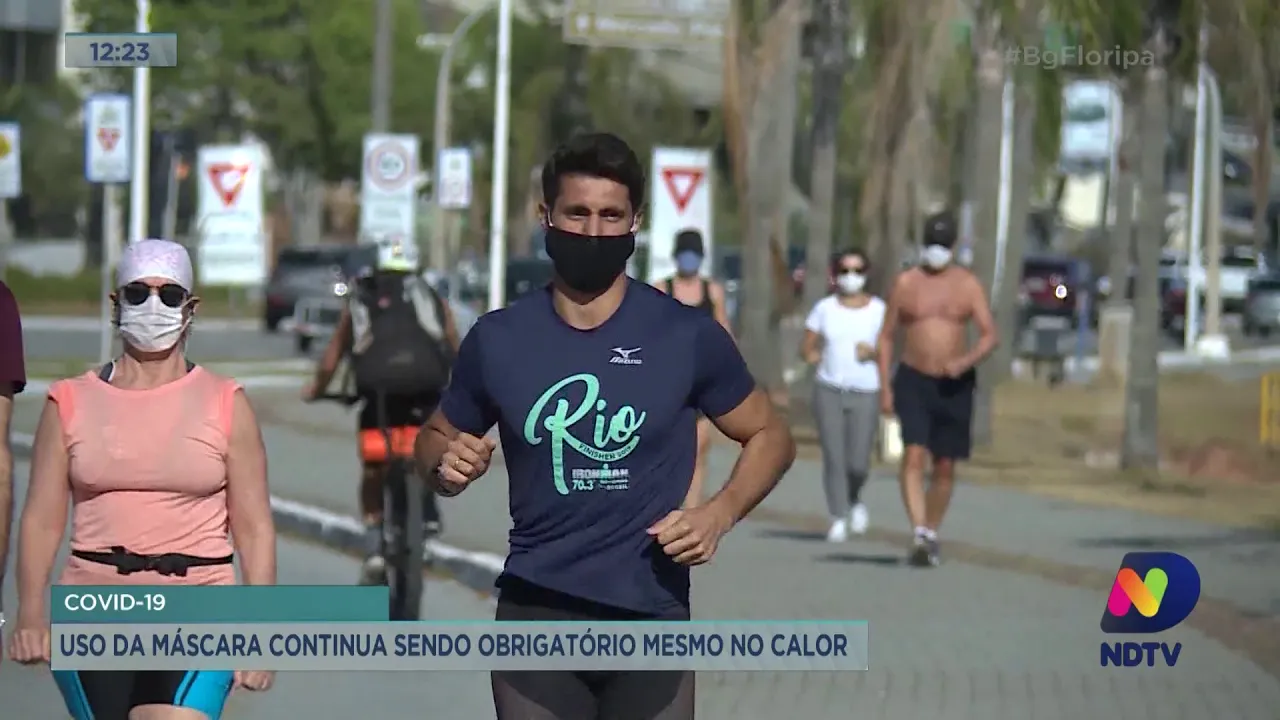 Covid-19: uso da máscara continua sendo obrigatório mesmo no calor